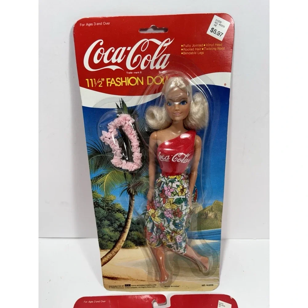 Vintage 1986 Coca Cola Fashion Doll BBI‎ + 1 Clothes Packing #4